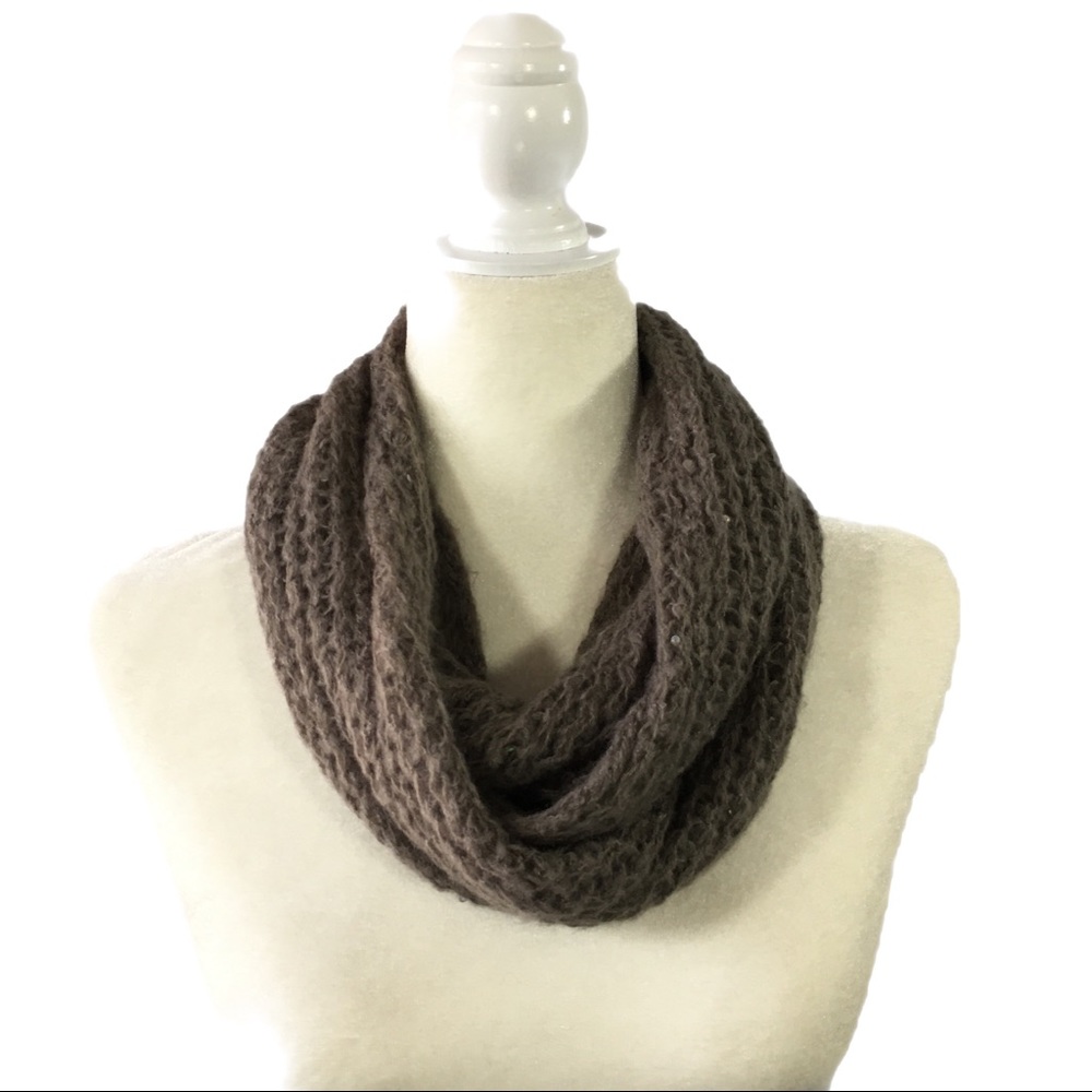 NEW Made In Italy Italian Brown Sequined Scarf